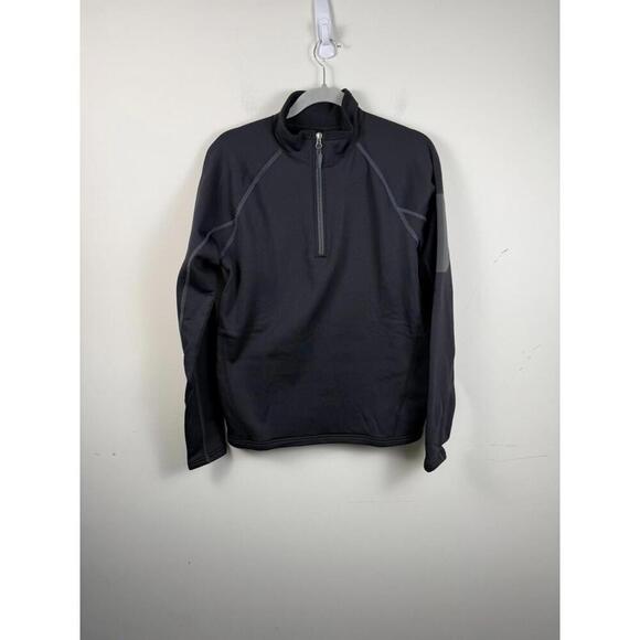Marmot Stretch Fleece 1/2 Zip Jacket Mens Size Medium Black Pullover Long Sleeve - Picture 1 of 8